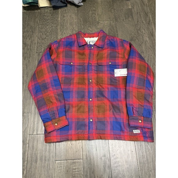 Marmot Other - Marmot Mountain Works Flannel Shirt Jacket Mens XXL Red Plaid Sherpa Lined $150